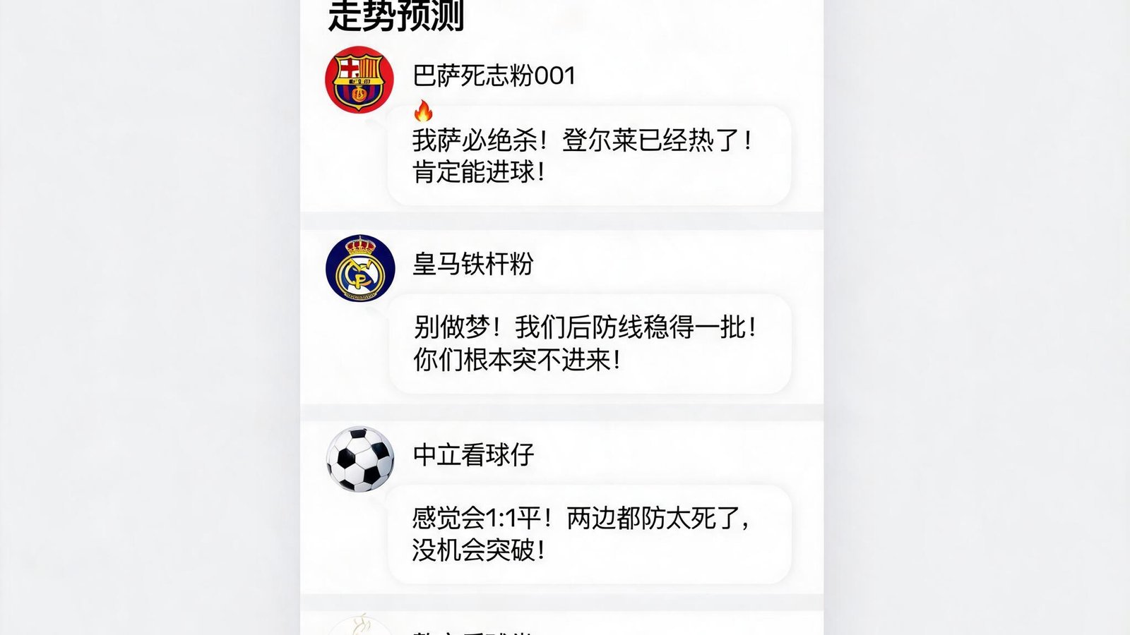 球迷在社区帖子下热烈讨论比赛走势